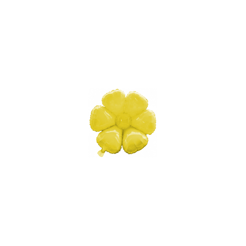 BALLON METALLIQUE FLEURS MARGUERITE JAUNE 75 X 71 CM GONFLE
