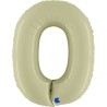 BALLON METALLIQUE CHIFFRE 0 VERT OLIVE SATIN 102 CM 