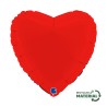 BALLON METALLIQUE COEUR 46 CM MATTE RED OU ROUGE MAT