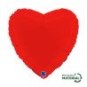 BALLON METALLIQUE COEUR 46 CM MATTE RED OU ROUGE MAT
