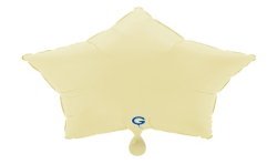 BALLON METALLIQUE ETOILE 46 CM MATTE BUTTER
