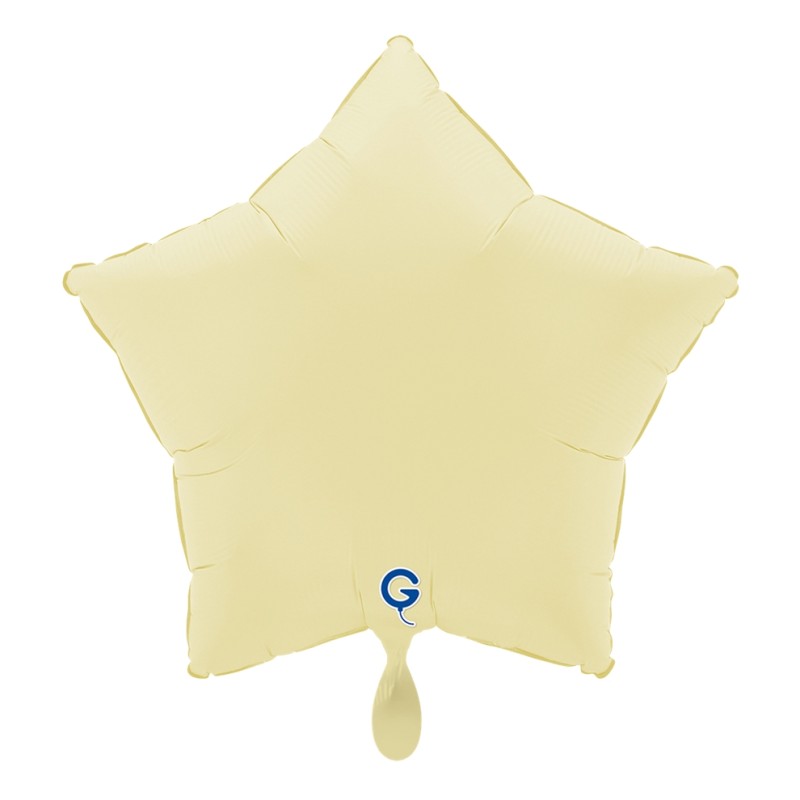 BALLON METALLIQUE ETOILE 46 CM MATTE BUTTER