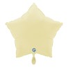 BALLON METALLIQUE ETOILE 46 CM MATTE BUTTER