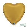 BALLON METALLIQUE COEUR 46 CM SATIN GOLD OU OR