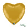 BALLON METALLIQUE COEUR 46 CM GOLD 5 OU OR