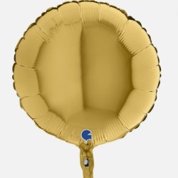 BALLON METALLIQUE ROND 46 CM GOLD 5 OU OR 5