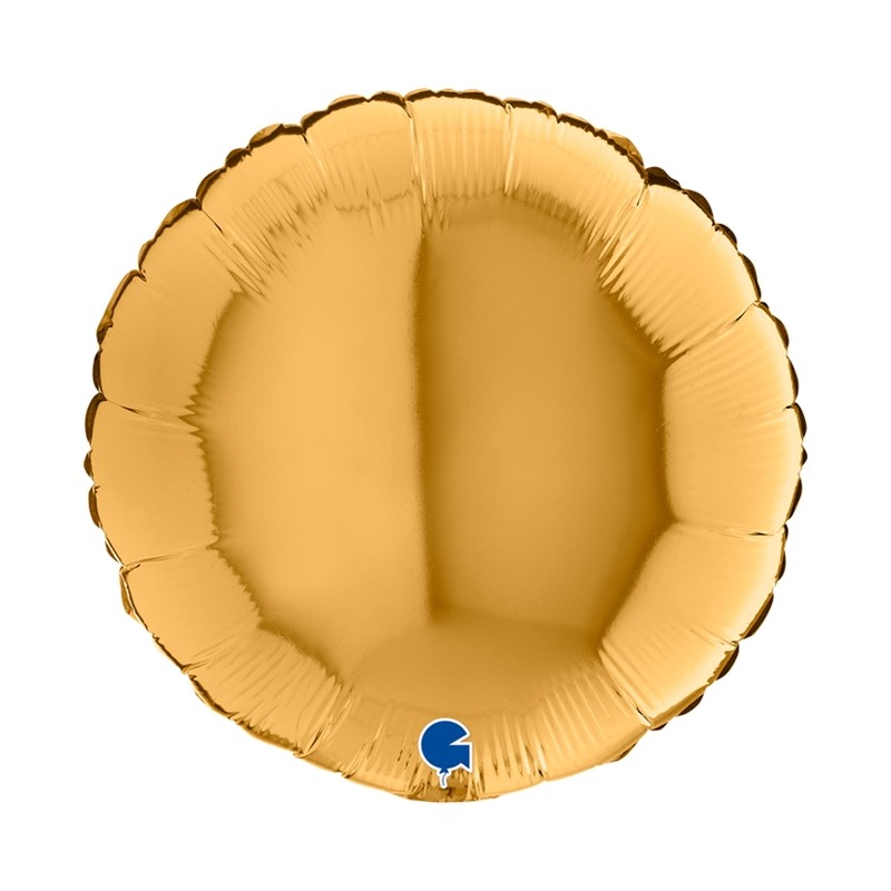 BALLON METALLIQUE ROND 46 CM GOLD OU OR