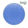 BALLON METALLIQUE ROND 46 CM MATTE LOTUS BLUE OU BLEU