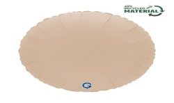 BALLON METALLIQUE ROND 46 CM MATTE CAPPUCCINO