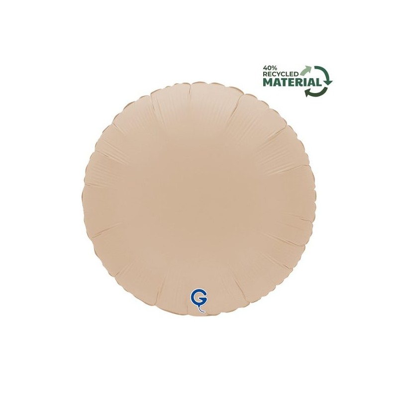 BALLON METALLIQUE ROND 46 CM MATTE CAPPUCCINO