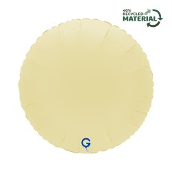 BALLON METALLIQUE ROND 46 CM MATTE BUTTER