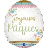 BALLON METALLIQUE OEUF JOYEUSES PAQUES 46 CM