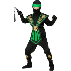 DEGUISEMENT ENFANT NINJA NOIR ET VERT TAILLE 128