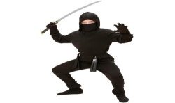 DEGUISEMENT NINJA NOIR TAILLE 128 CM