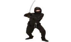DEGUISEMENT NINJA NOIR TAILLE 128 CM