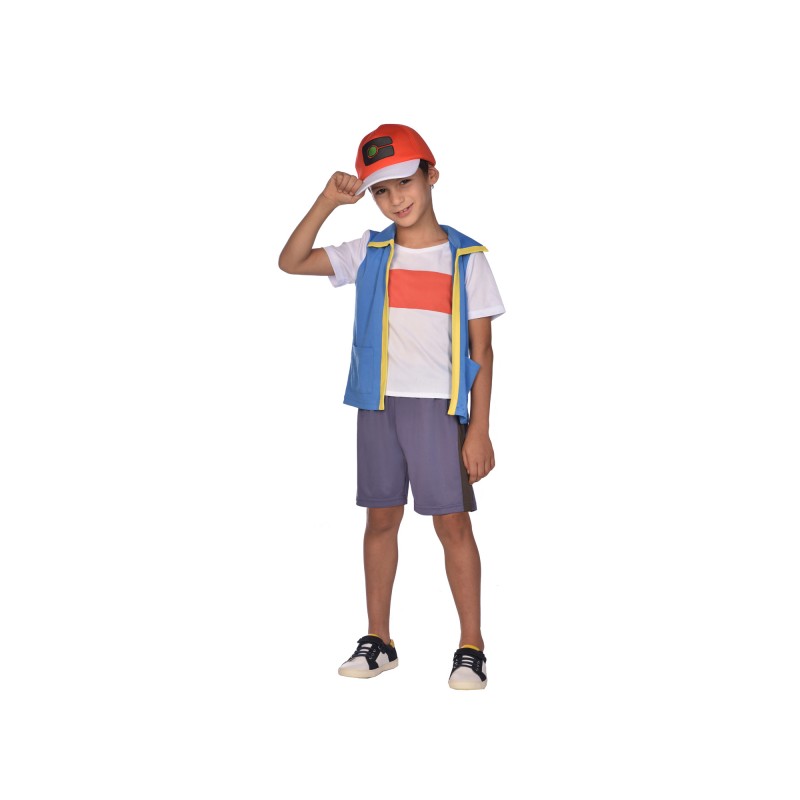 DEGUISEMENT POKEMON PERSONNAGE ASH OU SACHA TAILLE 8-10 ANS 