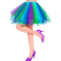 TUTU BLEU AZUR VERT VIOLET ADULTE TAILLE UNIQUE