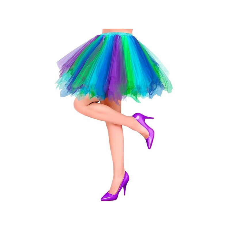 TUTU BLEU AZUR VERT VIOLET ADULTE TAILLE UNIQUE