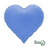 BALLON METALLIQUE SWEETIE HEART COEUR 46 CM MATTE LOTUS BLUE OU BLEU