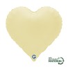 BALLON METALLIQUE SWEETIE HEART COEUR 46 CM MATTE BUTTER