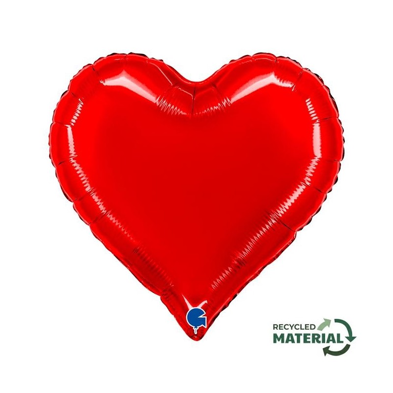 BALLON METALLIQUE SWEETIE HEART COEUR 46 CM RED OU ROUGE