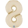 BALLON METALLIQUE CHIFFRE 8 CREME 36 CM