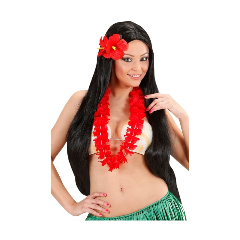 COLLIER HAWAI FLEURS ROUGES