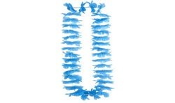COLLIER HAWAI FLEURS BLEUES CLAIRS