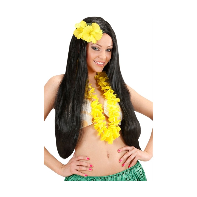 COLLIER HAWAI FLEURS JAUNES
