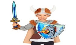 BOUCLIER DE VIKING + EPEE EN MOUSSE EVA MOTIF DRAGON