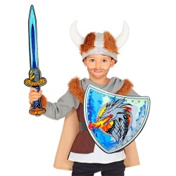 BOUCLIER DE VIKING + EPEE EN MOUSSE EVA MOTIF DRAGON