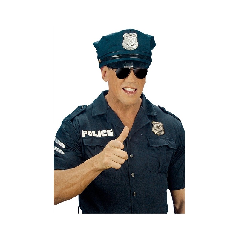 LUNETTES FORME PILOTE VERRES MIROIRS POLICE
