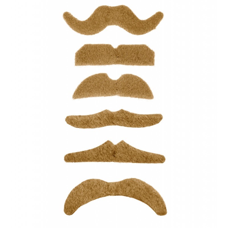 1 MOUSTACHE BLONDE DIFFERENTES FORMES