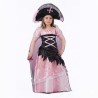 DEGUISEMENT PIRATE LONGUE ROBE ROSE ET NOIRE TAILLE 11-13 ANS