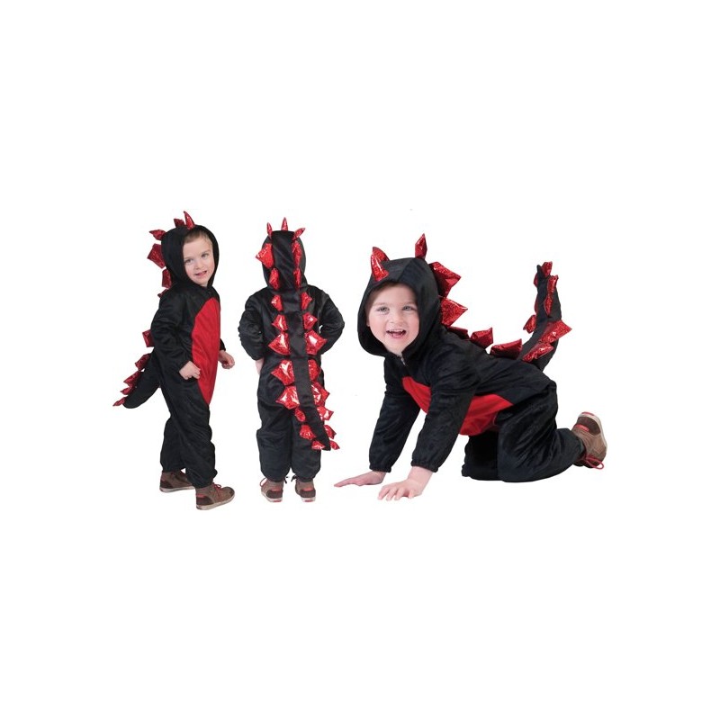 DEGUISEMENT DRAGON ROUGE ET NOIR TAILLE 128