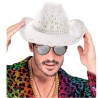 CHAPEAU COW BOY WESTERN DIAMANT BLANC