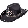 CHAPEAU COW BOY WESTERN DIAMANT NOIR