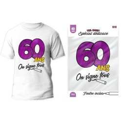 T-SHIRT A DEDICACER 60 ANS