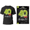 T-SHIRT A DEDICACER 40 ANS SUR FOND NOIR