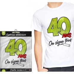 T-SHIRT DEDICACE 40 ANS