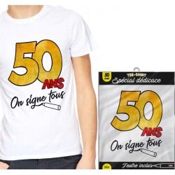 T-SHIRT A DEDICACER 50 ANS