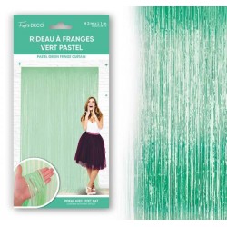 RIDEAU LAME VERT MENTHE PASTEL 1M X 2 M