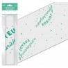CHEMIN DE TABLE ORGANZA JOYEUX ANNIVERSAIRE 5 METRES VERT MENTHE