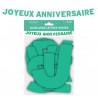 GUIRLANDE JOYEUX ANNIVERSAIRE LETTRES VERT MENTHE 4 METRES 