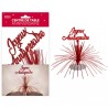 CENTRE DE TABLE JOYEUX ANNIVERSAIRE ROUGE