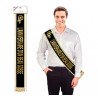 ECHARPE ANNIVERSAIRE D'UN BEAU GOSSE NOIRE ET OR