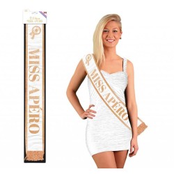 ECHARPE MISS APERO OR ET BLANC