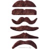 1 MOUSTACHE CHATAIN 6 MODELES ASSORTIS PAS LE CHOIX DU MODELE