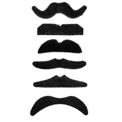 1 MOUSTACHE NOIRE 6 MODELES ASSORTIS PAS LE CHOIX DU MODELE
