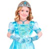 SET DE REINE DES NEIGES BLEUE GANTS, DIADEME, BIJOUX ET BAGUETTE